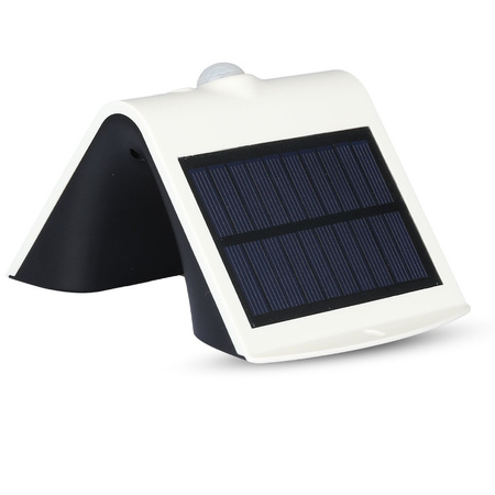 LED 1,5W Solar-Wandleuchte 4000 K mit Bewegungssensor Weiß + Schwarz VT-767-2 V-TAC