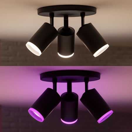 Philips HUE Weiß und Farbe Ambiance Fugato Lampe 3x4.2W Bluetooth Zigbee