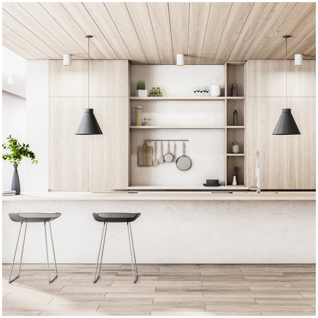 SPOT TUBA Aluminium-Halogen-Anbauleuchte für LED GU10 Weiß-Gold KIVI KOBI