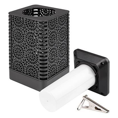 Garten Laterne LED Solar Dekorative Flamme Quadratisch 17cm