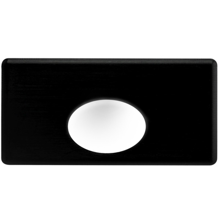 Endkappe für Aufputzprofil MINI Aufputz mit Loch Kunststoff, Schwarz LUMILED