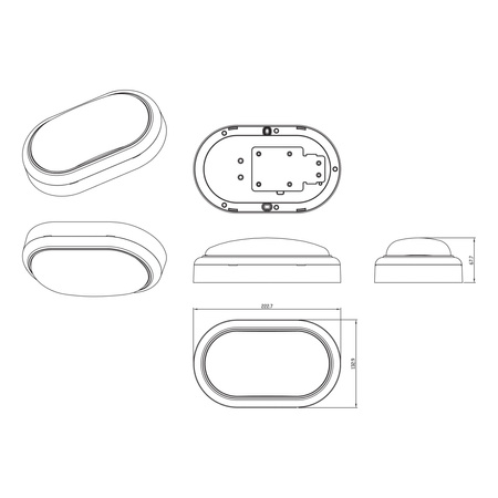 LED-Außenleuchte 15W 1400lm 4000K IP65 Hermetisch Weiß Projetline Philips