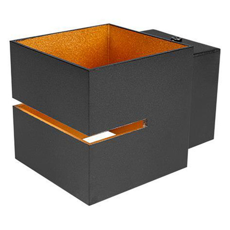 Wandsteckdose Aufbaulampe G9 Schwarz Gold Costa Masterled