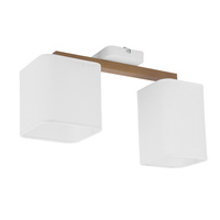 TORA WHITE Kronleuchter Deckenleuchte Weiß Holz Skandinavisch 2xE27 4162 TK Lighting