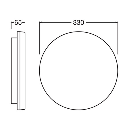 Plafond LED-Deckenleuchte 46010W 2660lm 3000K - 4000K CCT mit Dämmerungssensor Aufputz Weiß 33cm Oberfläche Ledvance