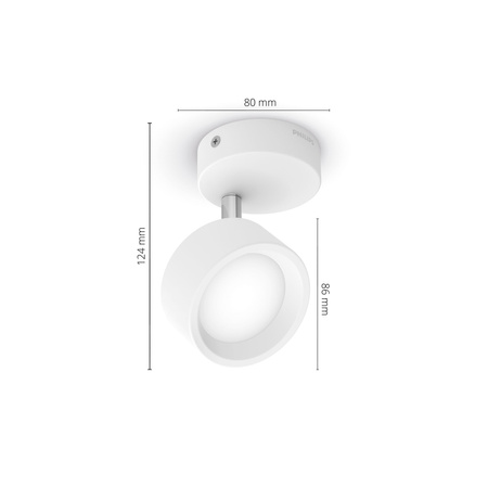 Wandleuchte LED-Wandleuchte 5.5W 550lm 2700K Weiß Bruder Philips