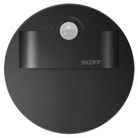 LED-Treppenleuchte 1W 10V DC IP20 Mattschwarz Rueda Short mit Skoff-Bewegungssensor