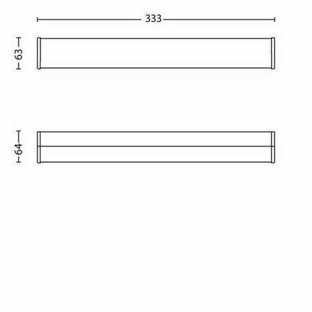 Badezimmer Wandlampe LED Lampe über Spiegel FIT 4.9W 2700K IP44 33cm PHILIPS