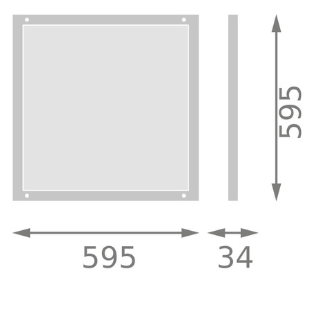 LED-Panel-Deckenleuchte 42W 5040lm 4000K Neutralweiß 60x60cm Integrierte Ledvance