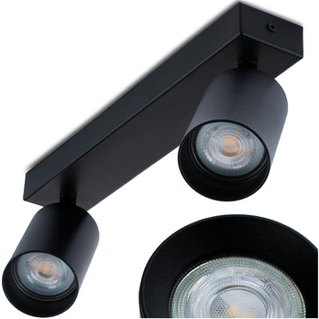 Deckenleuchte mit 2x GU10-Sockeln, Einbaustrahler HALOGEN schräg TABULA SPOT LUMILED