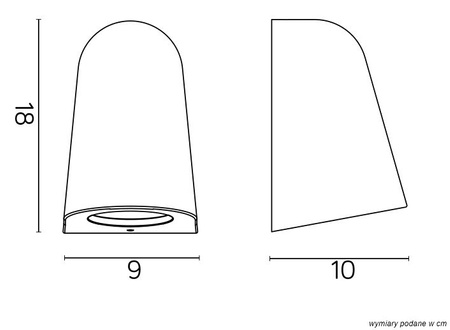 Außengarten-Fassadenlampe LED-WANDLAMPE Nik 1765 GU10 Su-Ma
