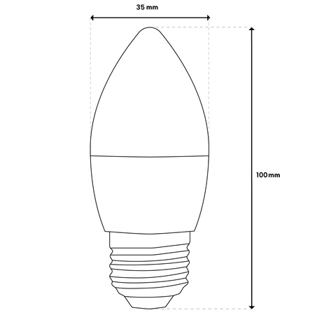 6x LED Lampen E27, B35 Glühbirne 5W = 40W 470lm 180° 3000K warm LUMILED