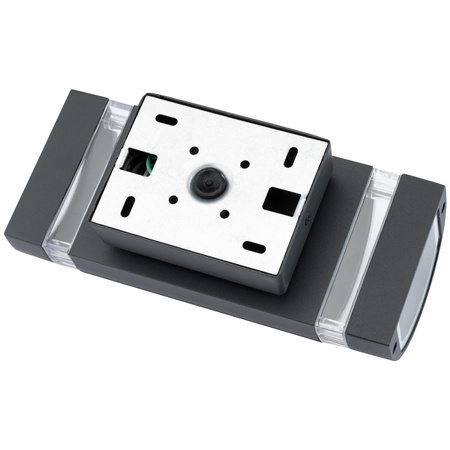 Fassaden-Wandleuchte doppelt HANA Round LED 2x GU10 Aluminium schwarz IP54