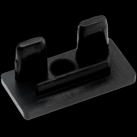 Endkappe für Aufputzprofil MINI Aufputz mit Loch Kunststoff, Schwarz LUMILED