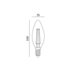 LED-Lampe E14 Ball 4W 470lm 3000K Warm 360° Filament Line Kobi