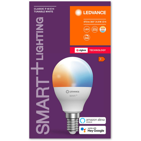 E14 P45 4.9W 470lm CCT LEDVANCE SMART+ ZigBee dimmbare LED Lampe