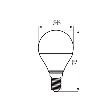 LED Lampen IQ-LED BALL E14 G45 4.2W 470lm 2700K Warm KANLUX