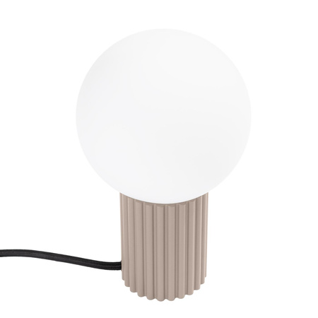 Tisch Tischlampe G9 Rund Beige Modern Matt Halo Sollux