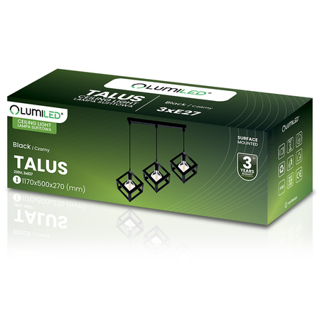 TALUS Decke Pendelleuchte Geometrischer Pendelwürfel für LED 3x E27 LUMILED