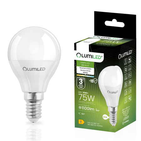 6x LED-Glühbirne E14 Birne 10W = 75W 1100lm 4000K Neutrale Farbe CCD 180° LUMILED