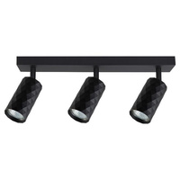 Spot Tuba Reflektor Halogen-Deckenleuchte 3x GU10 Moving Black Glamour Masterled