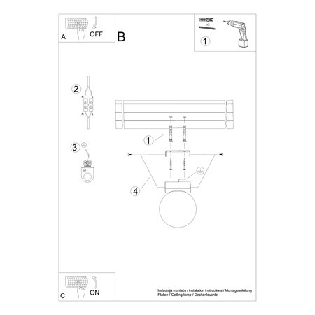 YOLI 1 G9 Schwarz Modern Sphere SOLLUX Deckenleuchte
