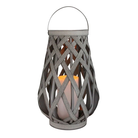 Gartenlampe LED Solarlaterne Hängelaterne 45cm IP44 Grau