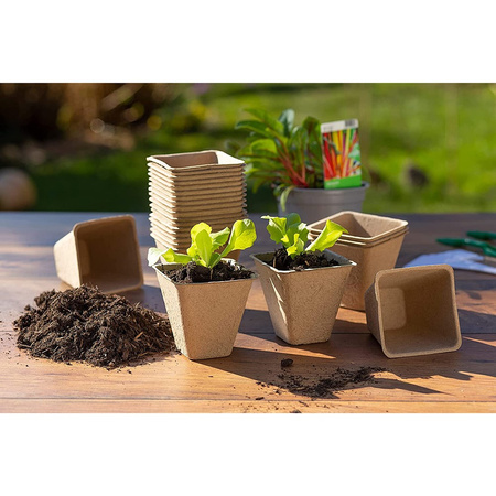 Satz von 10x Torf Palette 3x4 15,5 x 11,5 cm für Seedling Seeding Quilting Biologisch abbaubar Quadrat