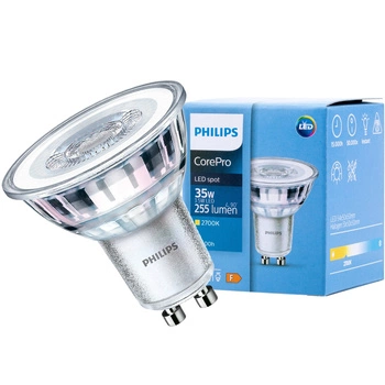 LED Leuchtmittel GU10 3,5W = 35W 255lm 2700K Warm 36° PHILIPS