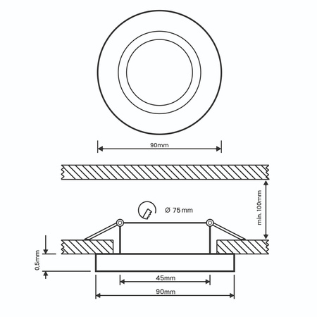 Einbaustrahler GU10, MR16 Einbauspot HALOGEN Runde beweglich Weiß VENTUS LUMILED