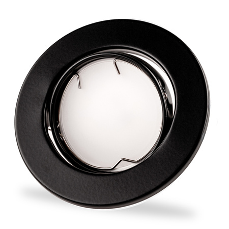 Einbaustrahler GU10, MR16 Einbauspot HALOGEN Runde beweglich Schwarz Blech AURELI LUMILED