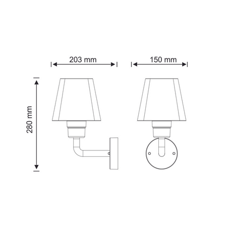 Wandleuchte Außengarten Wandleuchte GIZA E27 GOLDLUX (Polux)