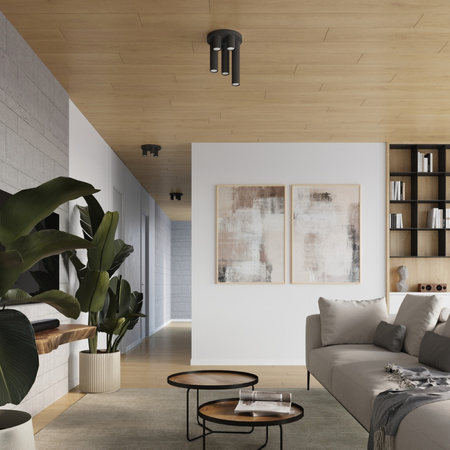 Tuba Spot Decke Plafond Lampe 3x GU10 Schwarz Lagos Ocean Grün SL.1466 Sollux