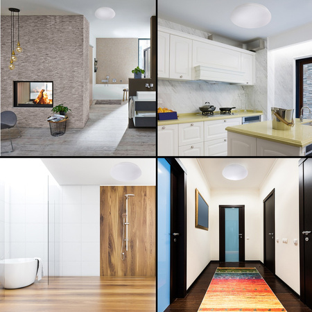 LED Badezimmer Deckenleuchte ORLANDO 18W IP44 4000K Weiß Rund