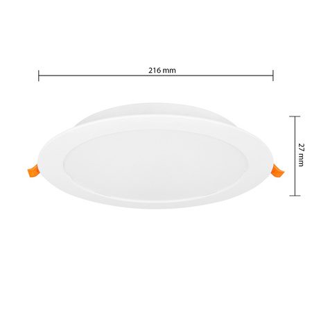 LED-Panel Deckenleuchte 18W 1440lm 4000K Neutral 120° Einbauleuchte Rund Weiß Bingo Masterled