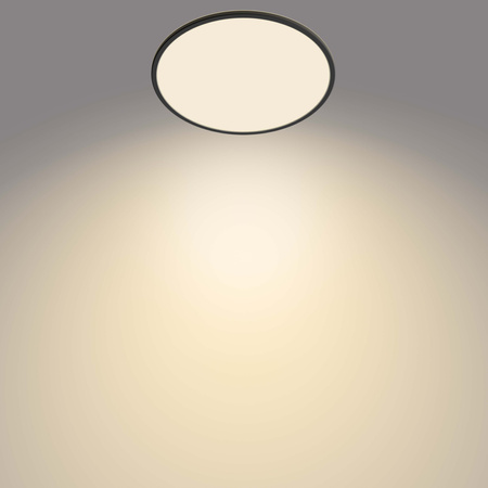 Aufbau LED Deckenleuchten SUPERSLIM 22W 2700K 43cm Dimmbar Schwarz PHILIPS