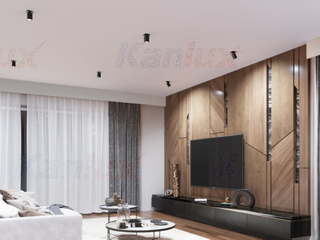 Bewegliche schwarze Spot-Deckenleuchte SPOT CHIRO GU10 quadratisch Kanlux