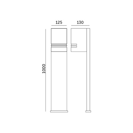 LED-Gartenleuchte QUAZAR 12 GU10 IP44 KOBI ALUMINIUM GRAU