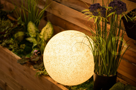 Außengartenlampe 230V E27 BULLET 40cm Stein