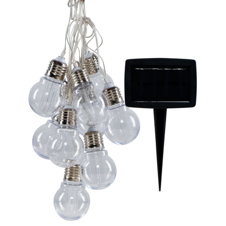 Solar Garland Garden Outdoor Decorative Light Chain 2M 10x LED BULBS
