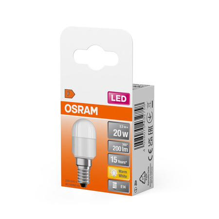 LED Leuchtmittel E14 T26 2,3W = 20W 200lm 2700K Warm 160° OSRAM STAR