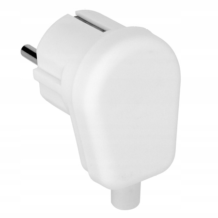 Winkelstecker UNI-SCHUKO-Stecker mit Erdung lösbar weiß ORNO