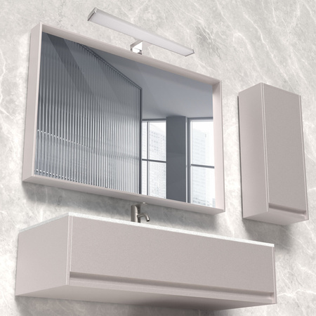 LED Badezimmer Wandleuchte 8W 900lm 4000K Neutral 120° Chrom IP44 ELBA Sanico Goldlux