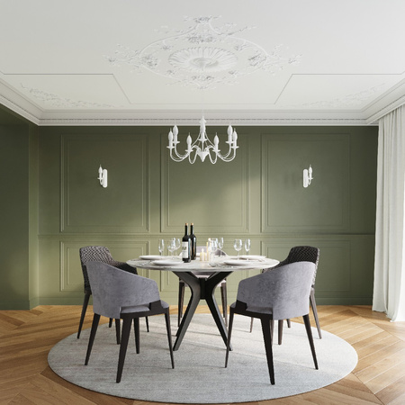 MINERWA Hängelampe 3 3xE14 Kronleuchter Traditionell Weiß SOLLUX