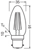 LED-Lampe B35 Kerze B22d 4W = 40W 470lm 4000K Neutral 300° Retrofit Glühfaden CLASSIC Osram