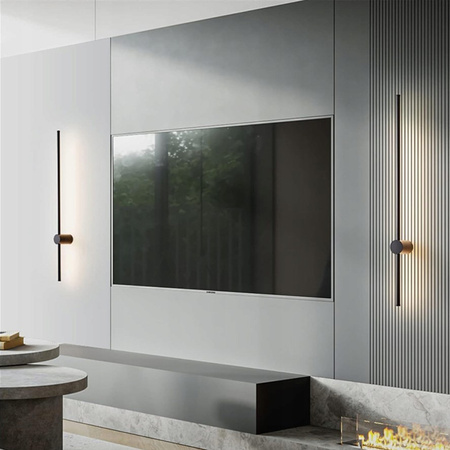 LED-Wandleuchte CATRINA Wandleuchte SCHWARZ Metall 14W 90cm moderner Stil