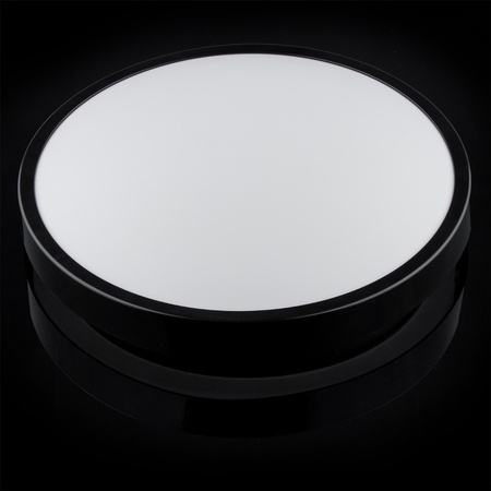 LED-Deckenleuchte Deckenaufbauleuchten Badezimmer-Anbauleuchte 13W 4000K IP44 mit Bewegungssensor ZOE LX Schwarz 30cm