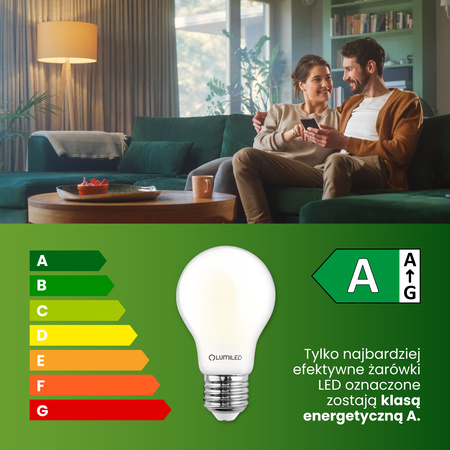 6x LED-Lampe E27 A60 4W = 60W 840lm 3000K Warm 360° FILAMENT LUMILED