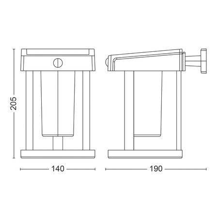 LED Solar Wandleuchte CAMILL 1.4W 3000K IP44 Dämmerungssensor PHILIPS