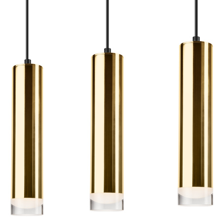 DIEGO Hängeleuchte 3xE27 Schwarz Gold LM-3.124 Lamkur